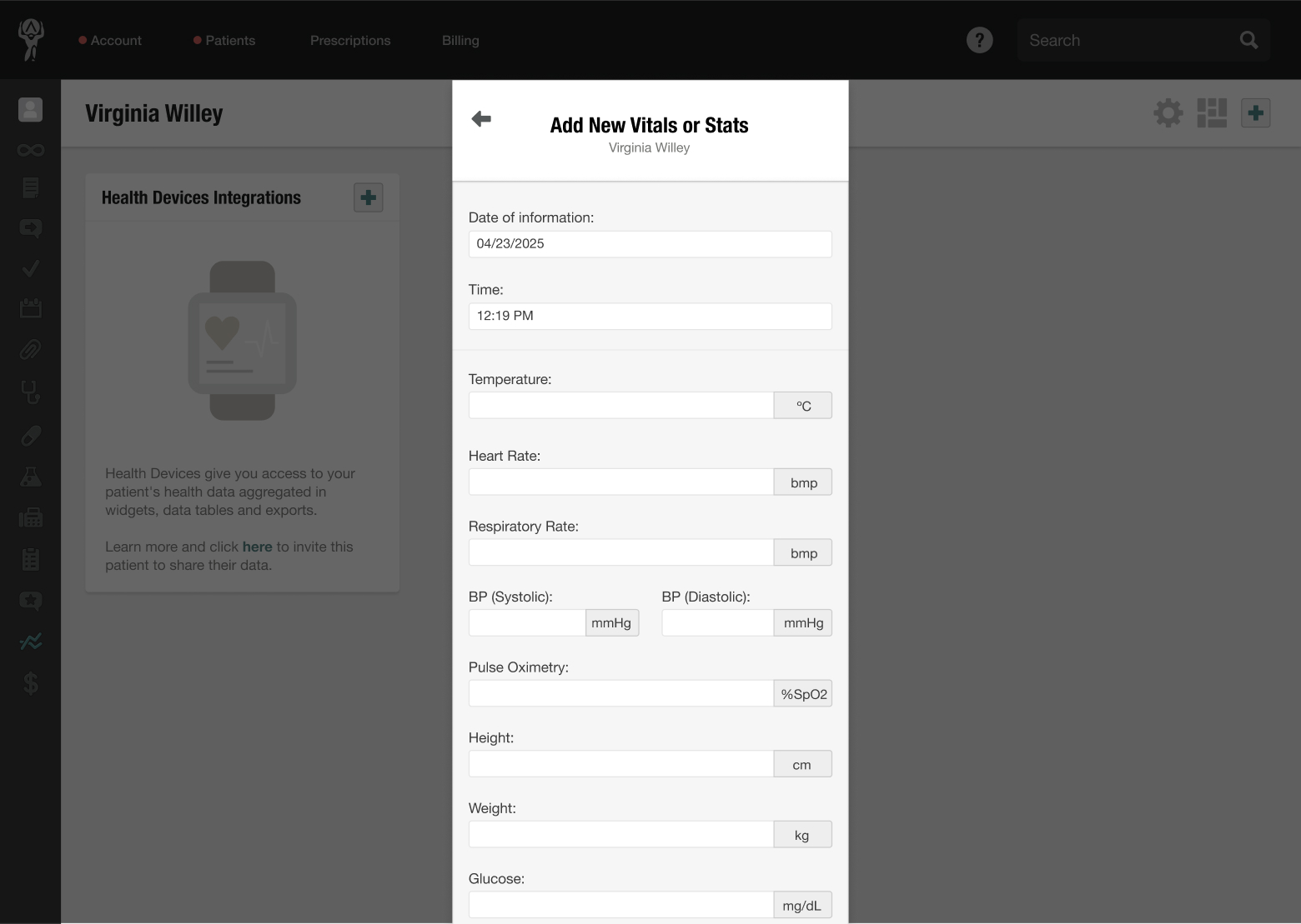 Add New Vitals/Stats